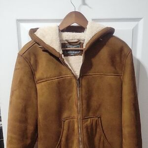 Brown Faux Fur Shearling Jacket